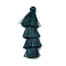 Polyester Tassel Pendants, Dark Slate Gray, 84~85x28~35mm