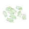 Transparent Spray Painted Glass Beads, Fish, Light Green, 15x8x5mm, Hole: 1mm