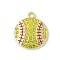 Alloy Enamel Pendants, with Rhinestone, Lead Free & Cadmium Free & Nickel Free, Tennis, 21.5x18.5x3mm, Hole: 2mm