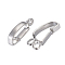 Brass Donut Bails, Donuthalter, Fit For Pi Disc Pendants Jewelry Making, Nickel Free, Platinum, 30x9mm, Hole: 3.5x5mm, Inner Size(Place for Donut) : 19.5x5mm