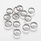 Rack Plating Brass Bead Frames, Long-Lasting Plated, Ring, Platinum, 8x2.5mm, Hole: 1mm