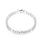 Tarnish Resistant 304 Stainless Steel Figaro Chain Bracelets, with Lobster Claw Clasps, Stainless Steel Color, 8-1/8 inch(20.6cm), 5mm