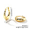 Trendy Geometric Brass Hoop Earrings, Cute Style for Fashionable look, Golden, 23x20mm