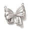 Anti-Tarnish 304 Stainless Steel Pendants, Bowknot Charm, Stainless Steel Color, 20.5x20x5.5mm, Hole: 1.5mm