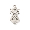 201 Stainless Steel Pendants, Laser Cut, Sun Charm, Stainless Steel Color, 18x9x1mm, Hole: 1.4mm