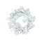 Cloth Elastic Hair Accessories, with Imitation Pearl, for Girls or Women, Scrunchie/Scrunchy Hair Ties, Cyan, 85mm