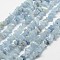Natural Dyed Aquamarine Beads Strands, Chip, Grade AA, Light Sky Blue, 3~5x7~13x2~4mm, Hole: 0.4mm, about 31.5 inch(80cm)