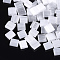 2-Hole Glass Seed Beads, Imitation Cat Eye, Rectangle, Clear, 5x4.5~5.5x2~2.5mm, Hole: 0.5~0.8mm