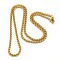 Trendy Men's 201 Stainless Steel Box Chain Necklaces, with Lobster Claw Clasps, Golden, 21.7 inch(55.1cm), 3mm