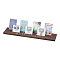 PH PandaHall Wooden Jewelry Display Stands, 3-Slot Wood Earring Card Holder Portable Jewelry Organizer Table Displays for Selling Earring Showing Jewelry Displaying, 15x3inch, Brown