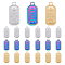 DICOSMETIC 18pcs Rectangle Charms 3 Colors Moon and Eye Charms Stainless Steel Rectangle Pendants Rainbow Color Magic Charms Star and Moon Card Pendant for DIY Jewelry Making, Hole: 2mm