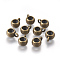 Tibetan Style Alloy Tube Bails, Loop Bails, Bail Beads, Rondelle, Cadmium Free & Nickel Free & Lead Free, Antique Bronze, 8x5mm, Hole: 2mm, Inner Diameter: 5mm