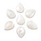 Natural Freshwater Shell Cabochons, Oval Charms, Fat on One Side and Flat on The Other, White, 17.5x13x3mm