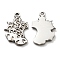 Non-Tarnish 304 Stainless Steel Pendants, Manual Polishing, Christmas Bell Charm, Stainless Steel Color, 18x12x2mm, Hole: 1.2mm