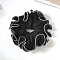 Cloth Hair Accessories, Hair Ties for Girls or Women, Folds Scrunchie/Scrunchy Hair Ties, Black, 150mm