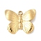 304 Stainless Steel Pendants, Butterfly, Ion Plating(IP), Real 18K Gold Plated, 15x19.5x3mm, Hole: 1.6mm
