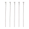 Iron Flat Head Pins, Cadmium Free & Nickel Free & Lead Free, Platinum, 40x0.75~0.8mm, 20 Gauge, about 3000pcs/500g, Head: 2mm