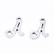Non-Tarnish 201 Stainless Steel Charms, Laser Cut, Alphabet, Stainless Steel Color, Letter.A, 10.5x8x1mm, Hole: 1.4mm