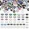 50 sets 10 Style Brass Snap Buttons, with Resin, Garment Buttons, for Costume Jacket Coat Accessories, Mixed Color, 9~10x2~5mm, 5 sets/style