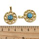 Синтетические бирюзовые подвески STAS-U024-15G-01-3
