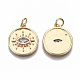 Латунные микропаве прозрачные подвески с фианитом KK-S356-156G-NF-2