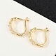 Серьги-кольца из латуни с прозрачным фианитом EJEW-Q016-15G-4