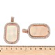 Сеттинги кабошон сплав горный хрусталь кулон DIY-XCP0003-64RG-3