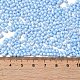 Непрозрачные цвета блестящие стеклянные бусины SEED-B001-01A-07-4