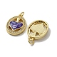 Латунные микро проложить кубического циркония подвески KK-H457-01G-01-2