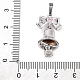 Реечное покрытие латунь с подвесками из кубического циркония KK-Q010-15P-3