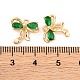 Латунные микро проложить кубического циркония подвески KK-S389-03G-02-3