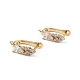 Серьги-кольца из латуни ZIRC-L097-055G-2