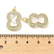 Латунные микропаве прозрачные подвески с фианитом KK-K365-24G-3