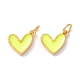 Подвески из латуни с покрытием из эмали KK-D073-27G-06-2