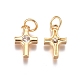 Латунные крошечные крестики ZIRC-I038-38G-1