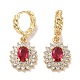 Серьги-кольца из настоящей позолоченной латуни 18 карат EJEW-L269-043G-02-1