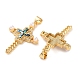Латунные микропаве прозрачные кубические циркониевые подвески KK-S048-02G-2