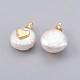 Подвески из натурального пресноводного жемчуга PEAR-F008-13G-2