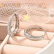 Серьги-кольца из латуни с микропаве из кубического циркония EJEW-H143-25P-01-1