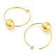 Серьги-гвоздики из латуни с круглыми бусинами EJEW-Q785-23G-2