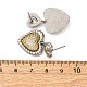 Серьги с подвесками из латуни с прозрачным фианитом и прозрачным фианитом EJEW-D322-01P-5