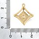 Латунные микропаве прозрачные подвески с фианитом KK-U065-18G-3