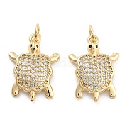 Подвески из латуни с прозрачным фианитом KK-U009-12E-G