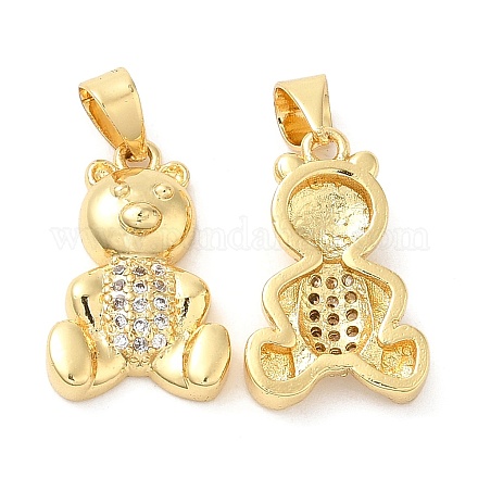 Латунные микро проложить кубического циркония подвески KK-M249-17G-1