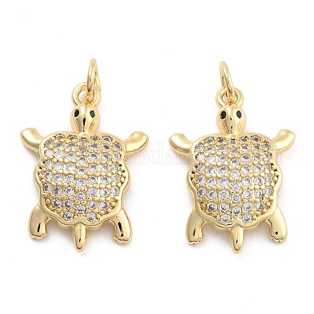 Подвески из латуни с прозрачным фианитом KK-U009-12E-G-1
