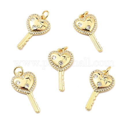 Латунные микро проложить кубического циркония подвески KK-E015-24G-1