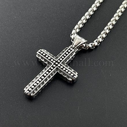 Хип-хоп крестик из нержавеющей стали nnecklaces для мужчин UP4628-1