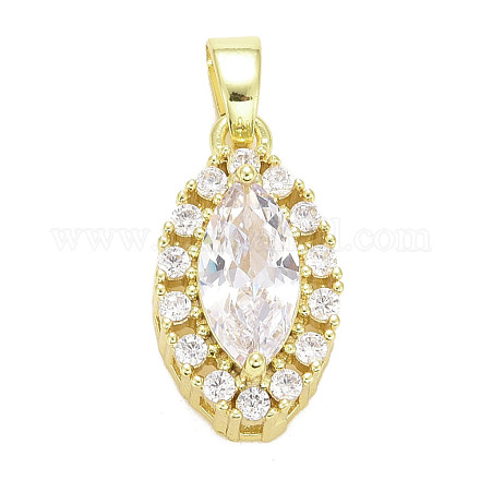 Латунные микро проложить кубического циркония подвески KK-E277-07G-02-1