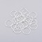 Brass Wine Glass Charm Rings, Hoop Earring Findings, Silver Color Plated, 20 Gauge, 21x20x0.8mm