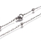 Non-Tarnish 304 Stainless Steel Satellite Chains Necklace for Men Women, Stainless Steel Color, 15.75x0.06x0.06 inch(40x0.15x0.15cm)